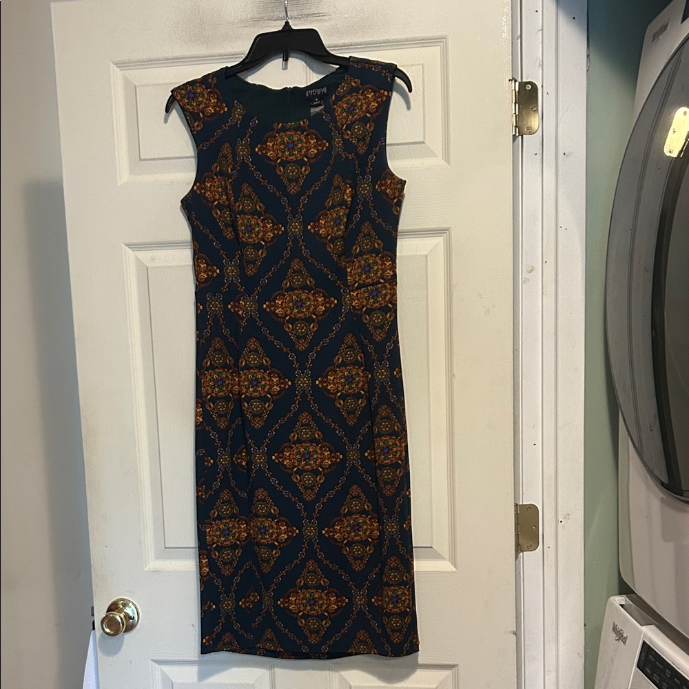 Enfocus Studio Dress Size 4 Blue Brown